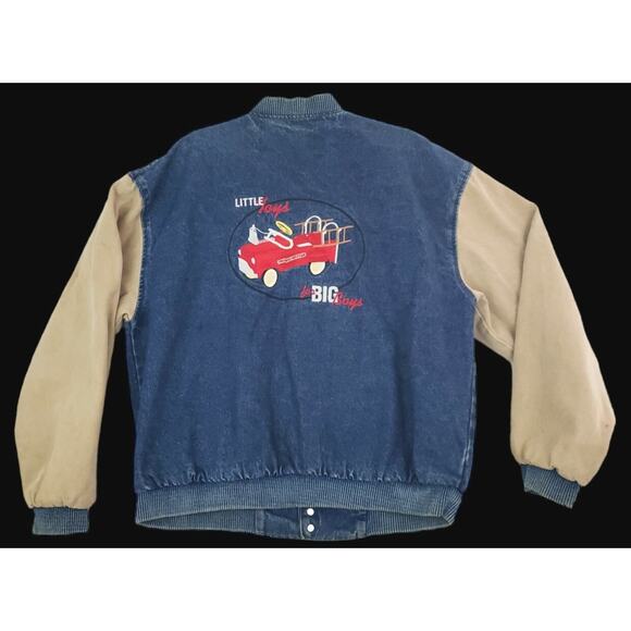 Three Rivers ~Men's L~ Authentic Denim Jacket/Bomber "Little Tots For BIG Boys" - Picture 16 of 16